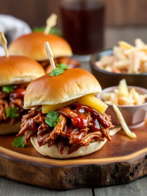 savory hawaiian pork sliders