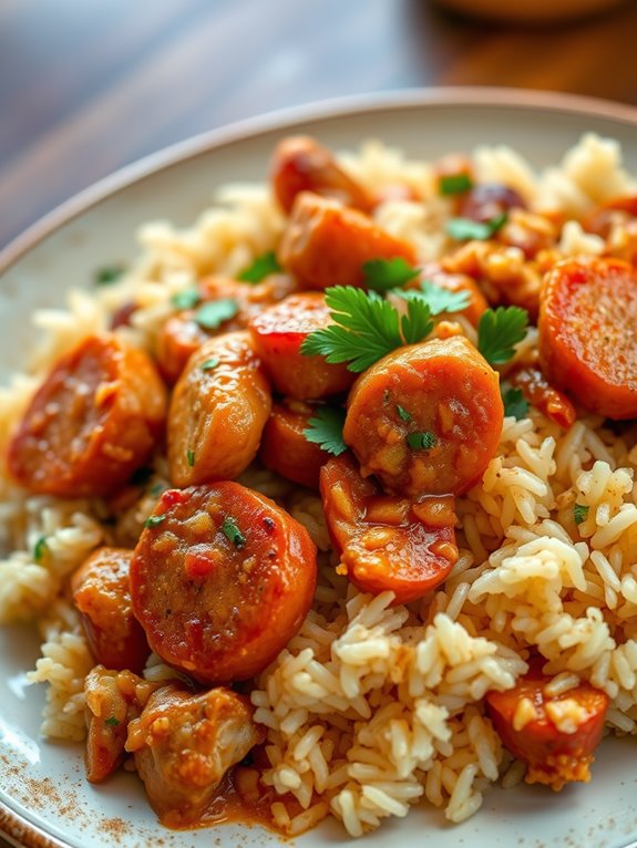 savory jambalaya with chicken