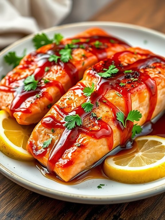 savory maple glazed salmon