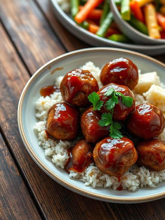 savory meatballs with sauce