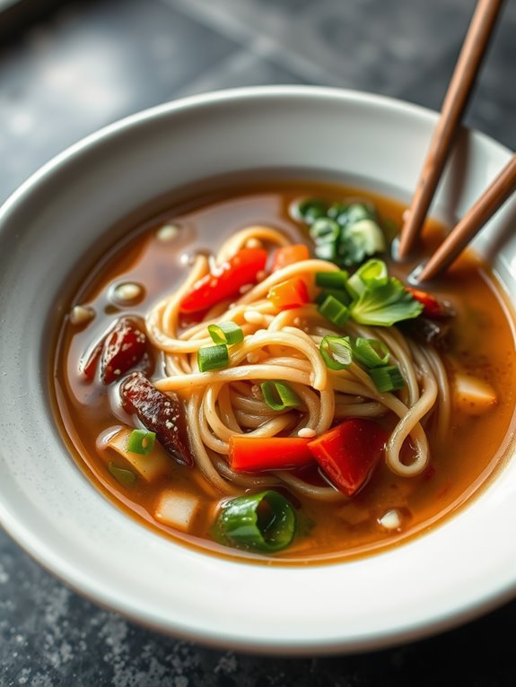 savory miso noodle broth