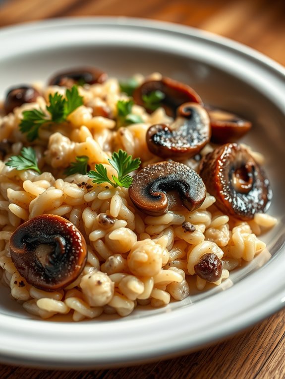 savory mushroom rice dish