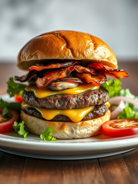 savory mushroom swiss burger