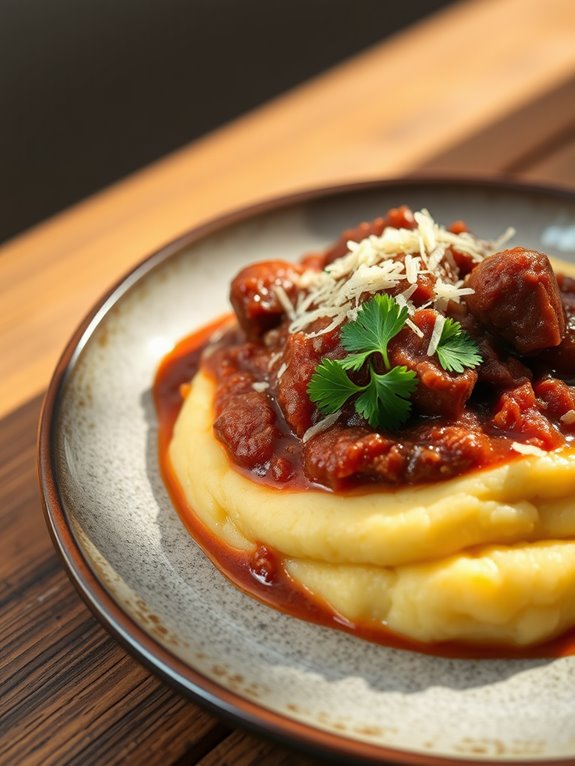 savory oxtail ragu dish