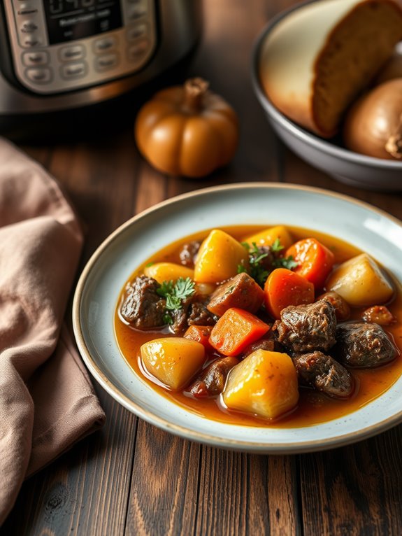 savory pressure cooked beef stew