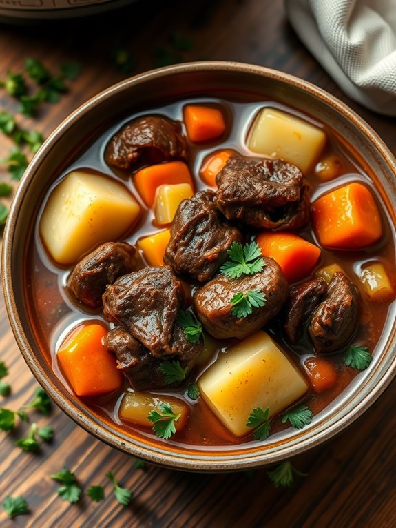 savory pressure cooked oxtail stew