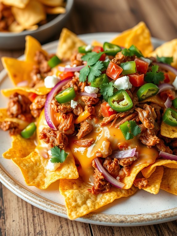 savory pulled pork nachos