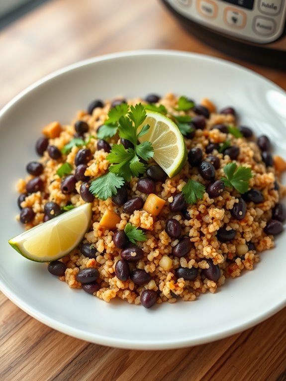 savory quinoa and beans