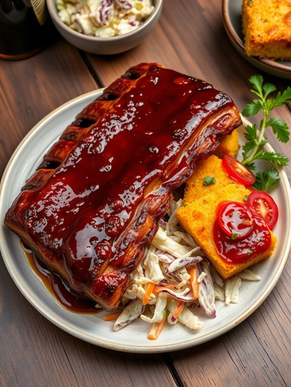 savory ribs with sauce