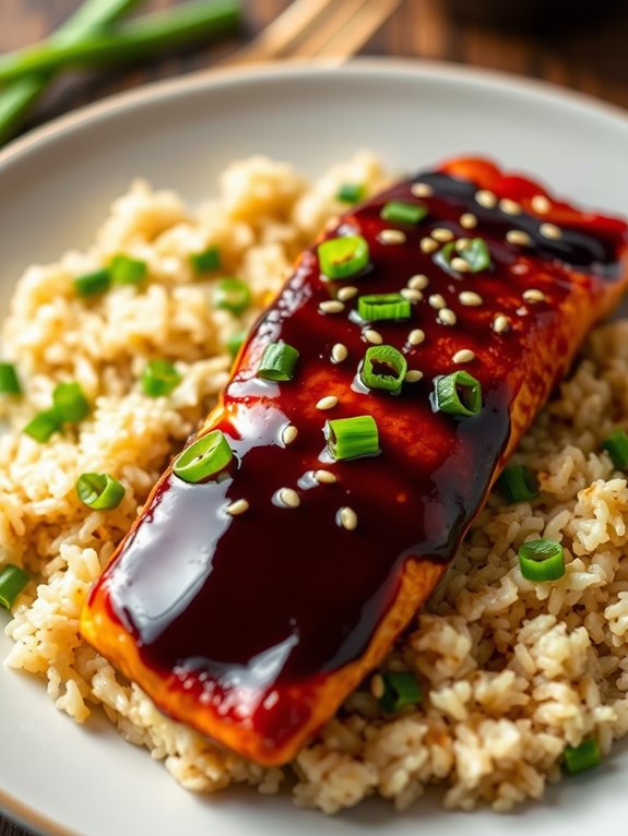 savory salmon teriyaki dish