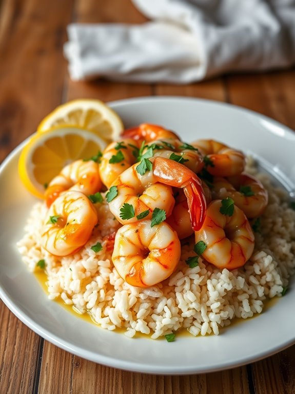 savory shrimp in garlic