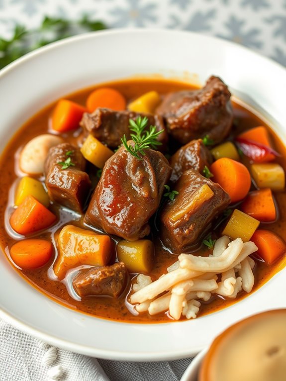 savory slow cooked oxtail stew