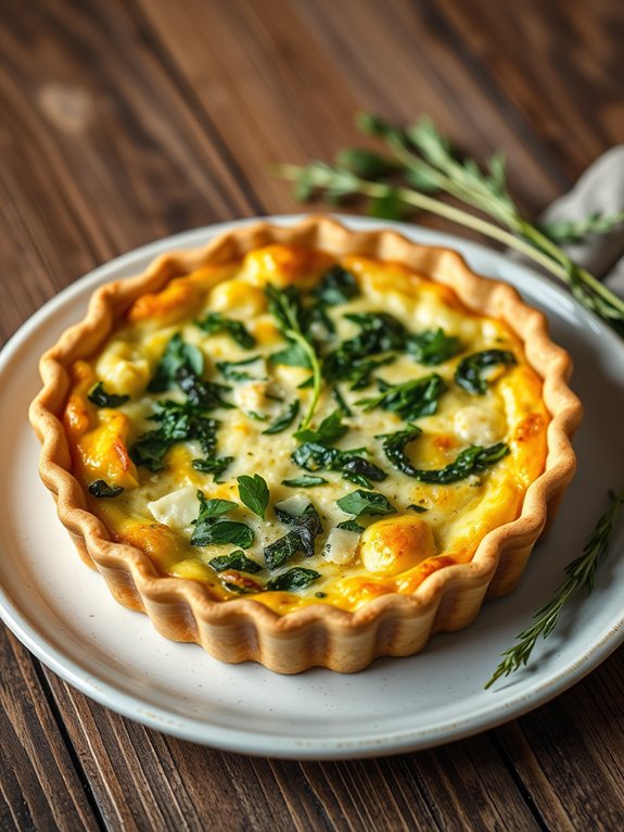 savory spinach artichoke quiche