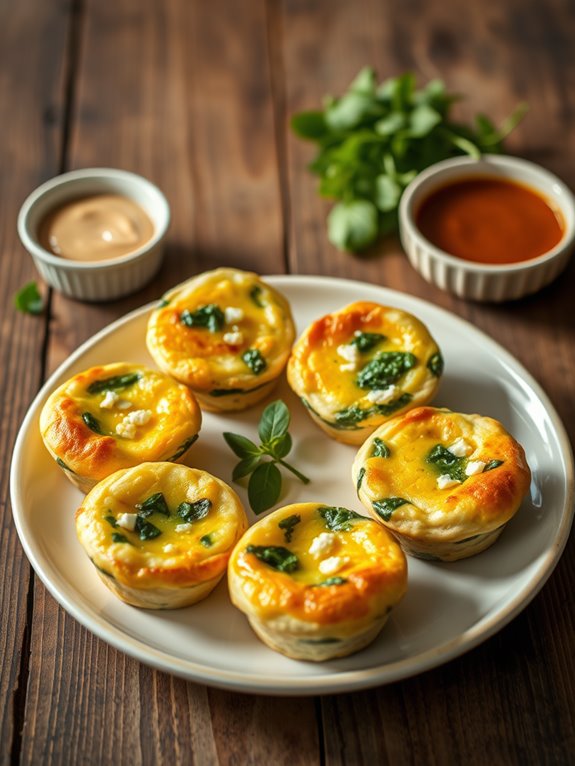 savory spinach feta muffins