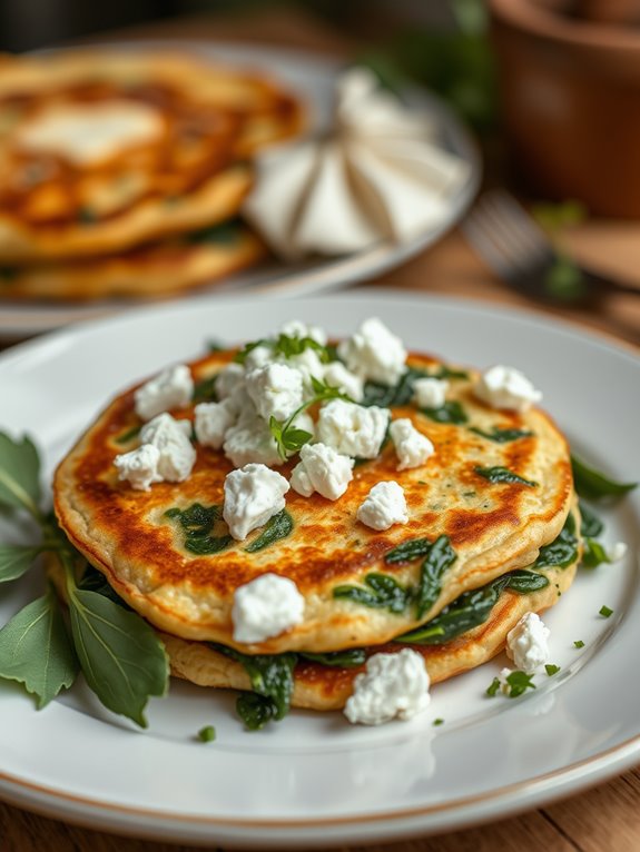 savory spinach feta pancake