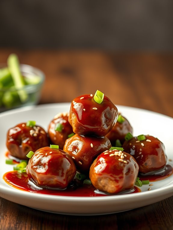 savory teriyaki bbq meatballs