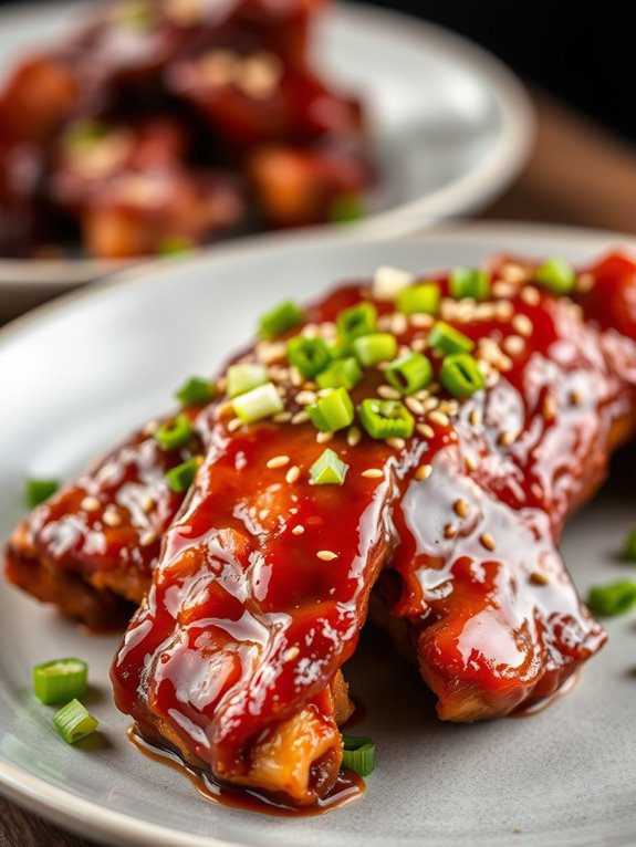 savory teriyaki glazed ribs