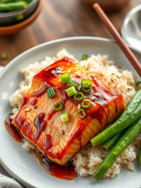 savory teriyaki salmon dish