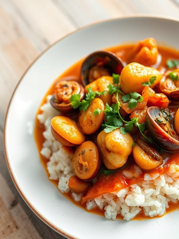 seafood filled creole dish