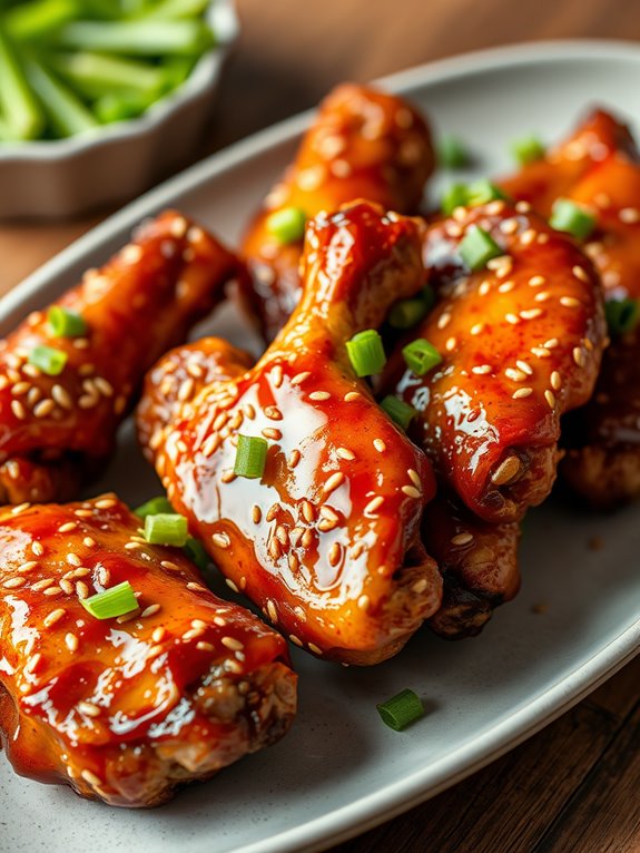 sesame flavored chicken wings