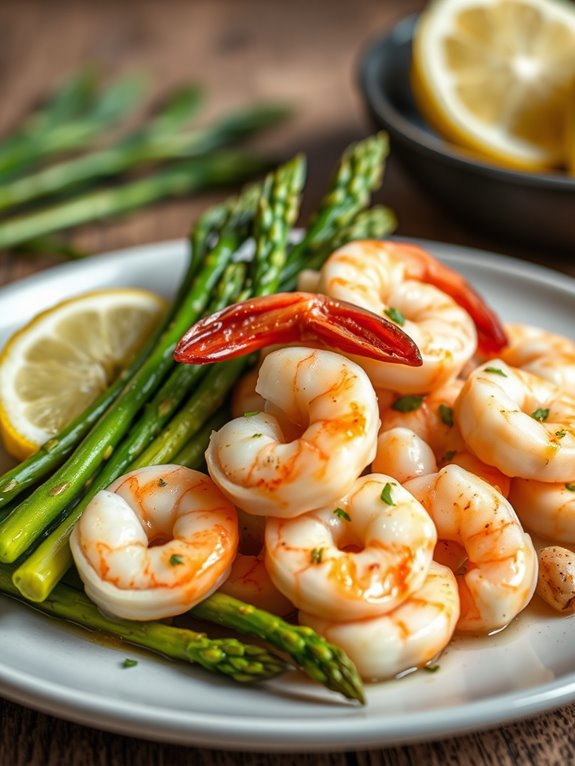 shrimp and asparagus dish