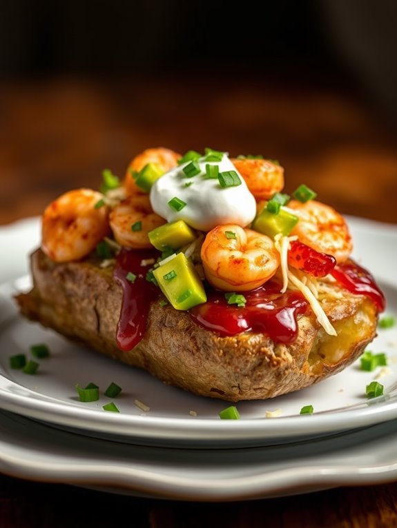 shrimp and avocado potato