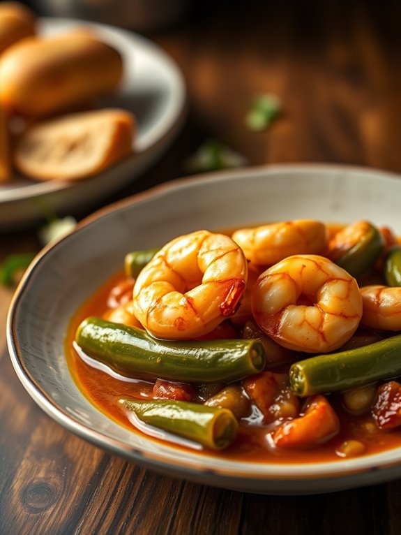 shrimp and okra dish