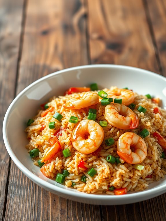 shrimp and rice dish