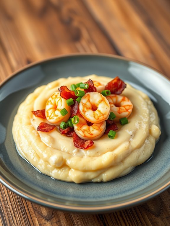 shrimp served with grits