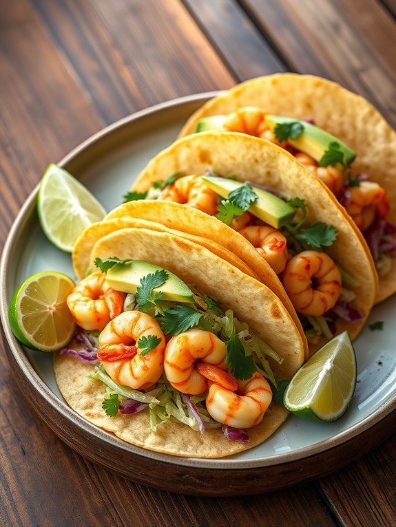 shrimp tacos with slaw