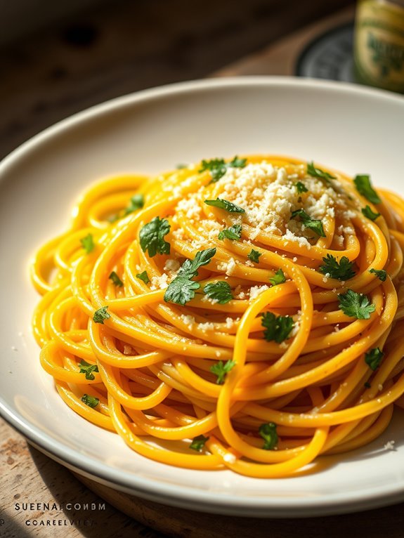 simple garlic spaghetti dish