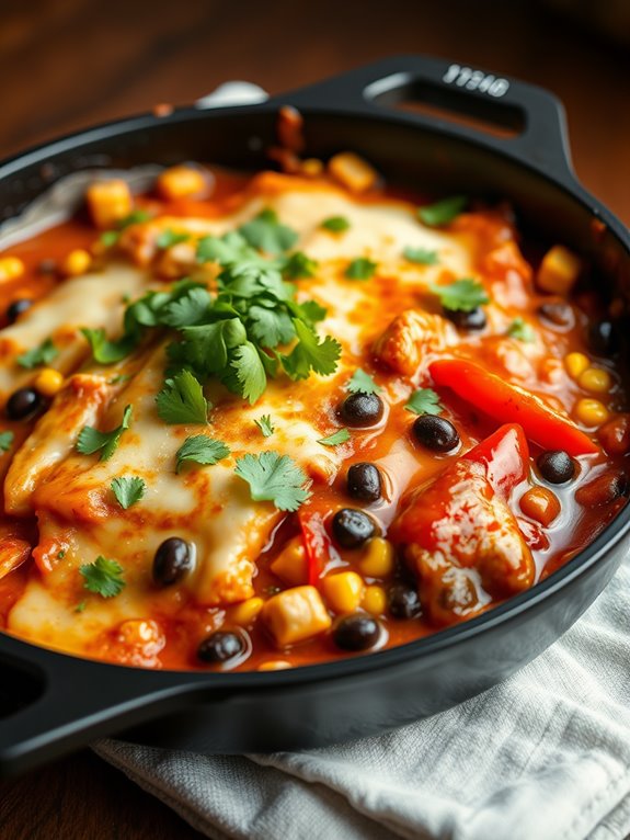 skillet chicken enchiladas recipe