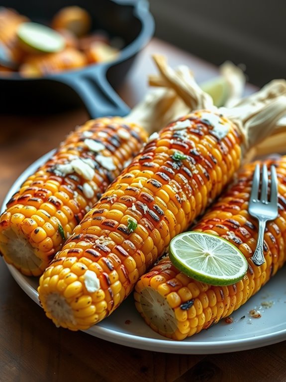 skillet cooked corn on cob