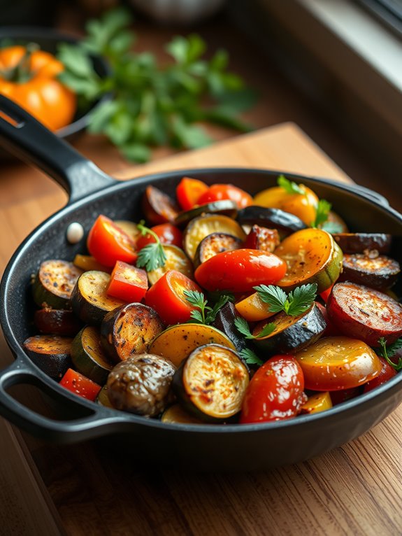 skillet cooked vegetable dish