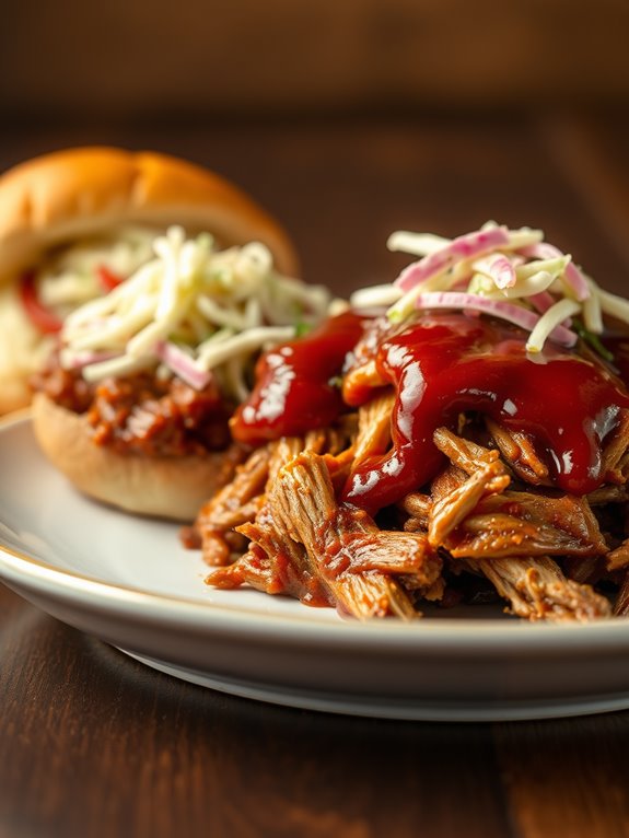 slow cooked shredded pork