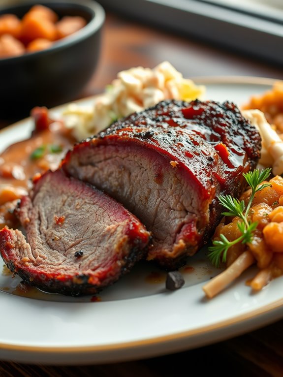 smoked brisket with dry rub