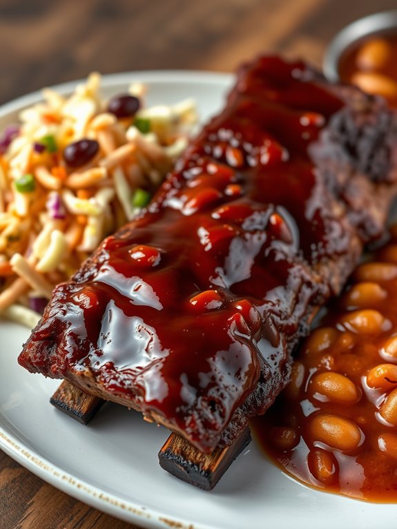 smoked ribs with barbecue