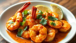 smoky and juicy shrimp