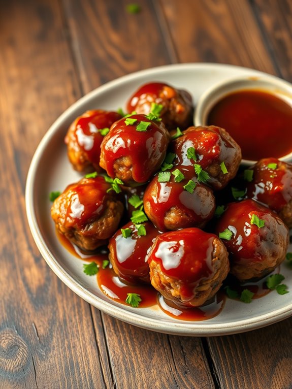 smoky bacon flavored meatballs