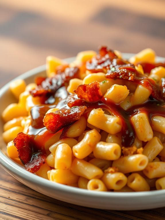 smoky bacon infused macaroni dish