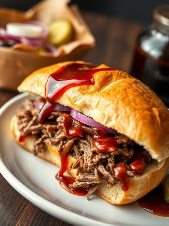 smoky bbq french dip