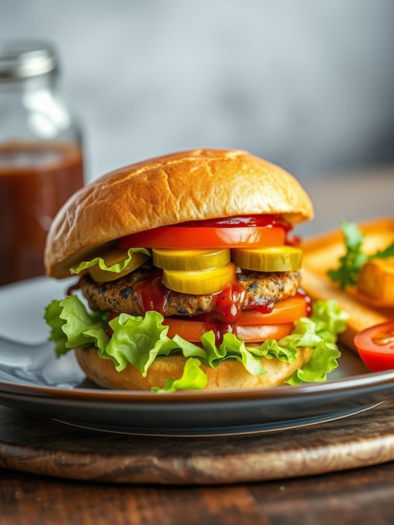 smoky bbq veggie burgers