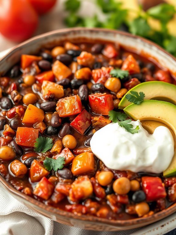 smoky black bean chili