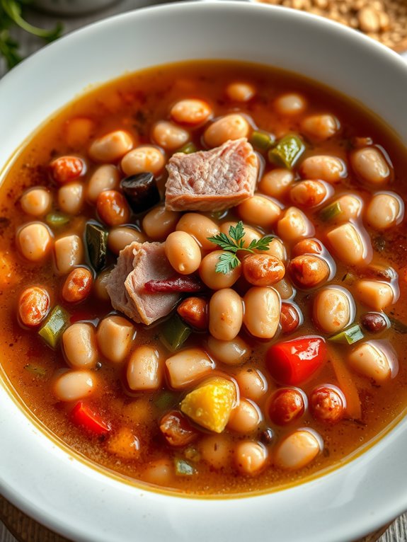 smoky ham bean soup