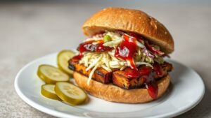 smoky plant based bbq tofu