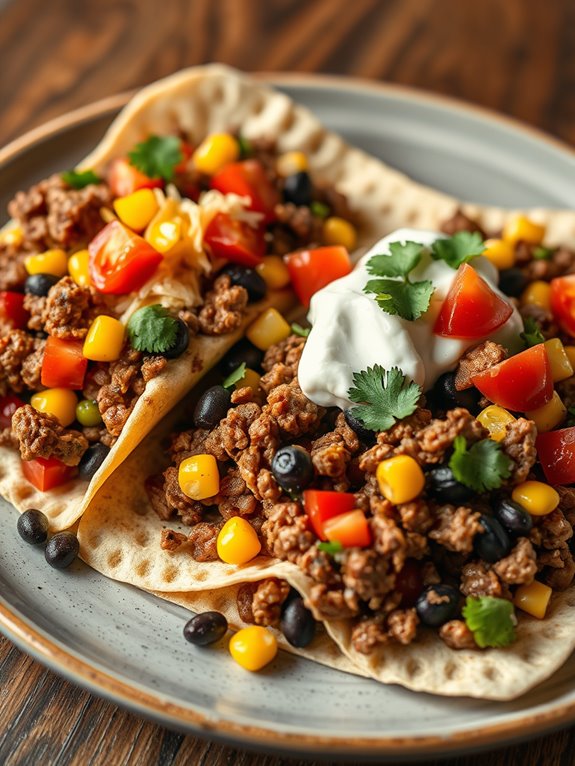 southwest beef black bean packets