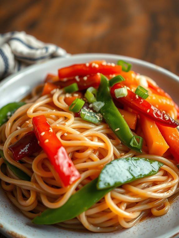 spicy asian noodle dish