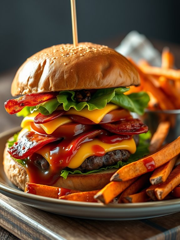 spicy bacon burger fries