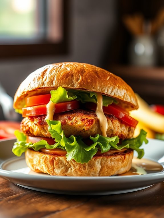 spicy baked chicken burgers