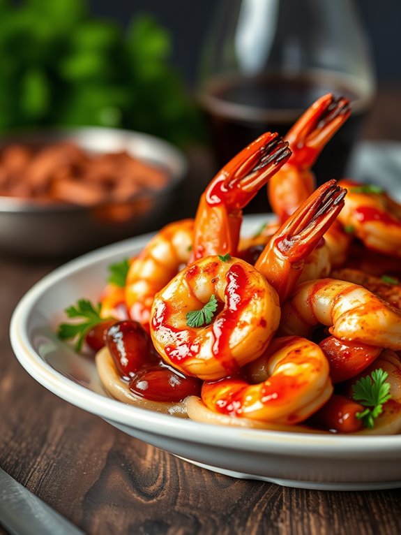 spicy barbecued shrimp dish